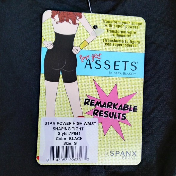 Assets By Spanx Star Power High Waist Shaper Blk G - Picture 4 of 7